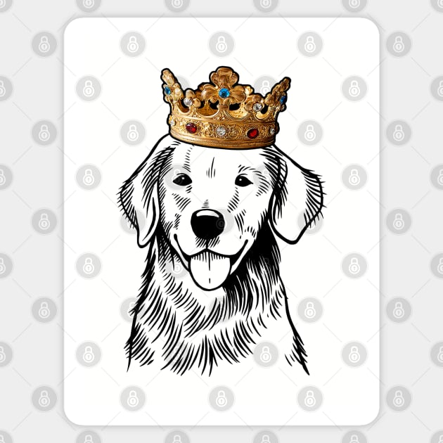 Golden Retriever Dog King Queen Wearing Crown Sticker by millersye